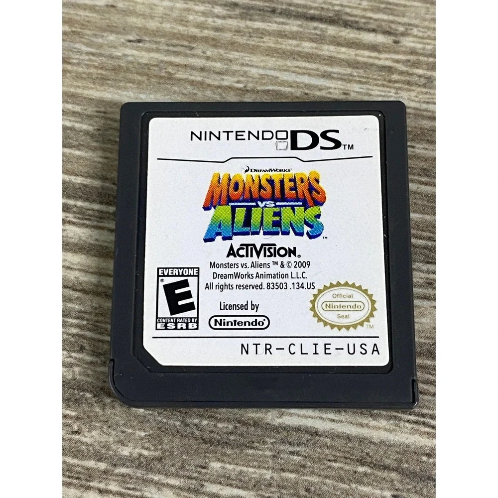 Monsters vs Aliens Nintendo DS Game Activision 2009 NTR-CLIE-USA Authentic